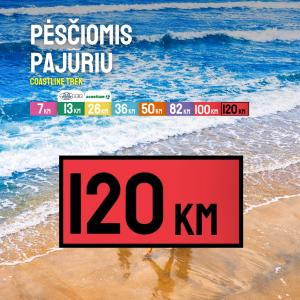 TrenkTuras Coastline trek: Pėsčiomis pajūriu Kuršių nerijoje'26 - 120 KM