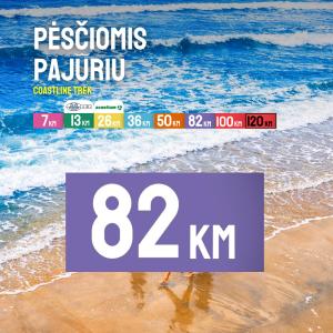 TrenkTuras Coastline trek: Pėsčiomis pajūriu Kuršių nerijoje'26 - 82 KM